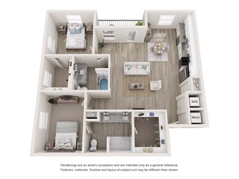 a 2 bedroom floor plan  summit